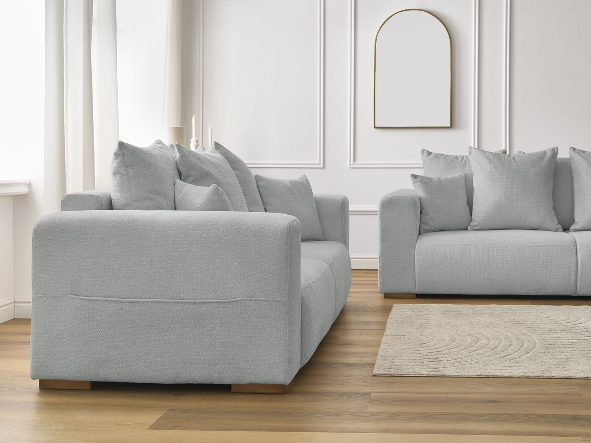 Ensemble canapé droit fixe 3 + 2 places SIDONIE tissu chiné