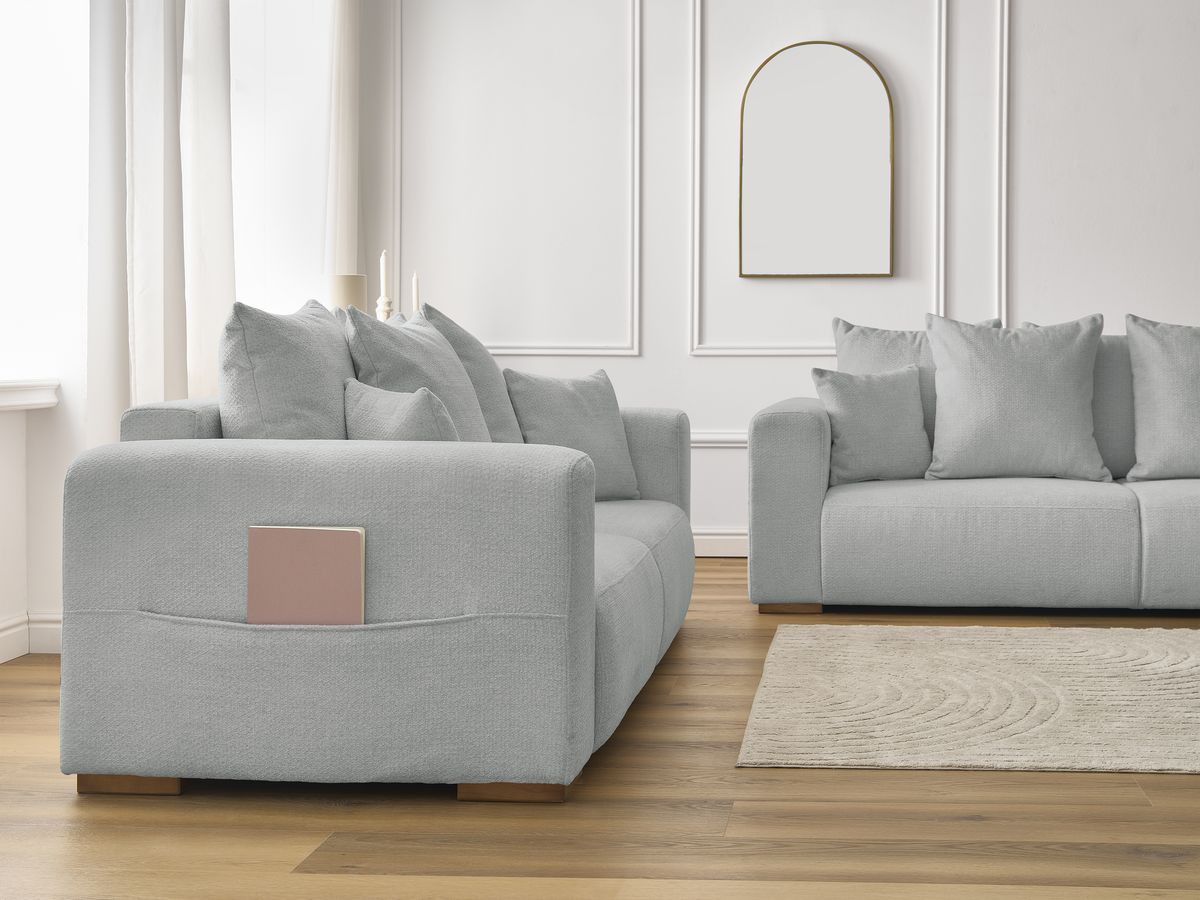 Ensemble canapé droit fixe 3 + 2 places SIDONIE tissu chiné