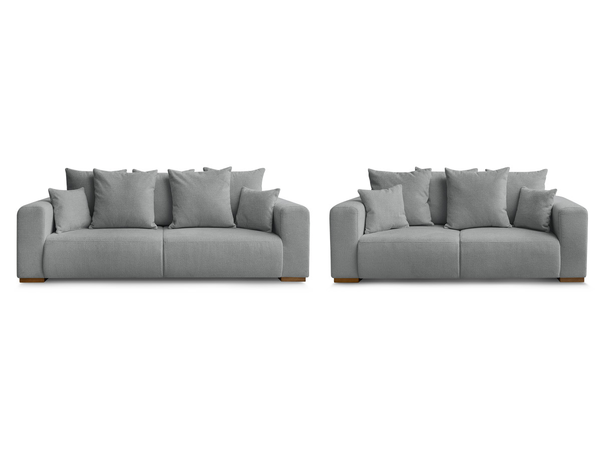Ensemble canapé droit fixe 3 + 2 places SIDONIE tissu chiné