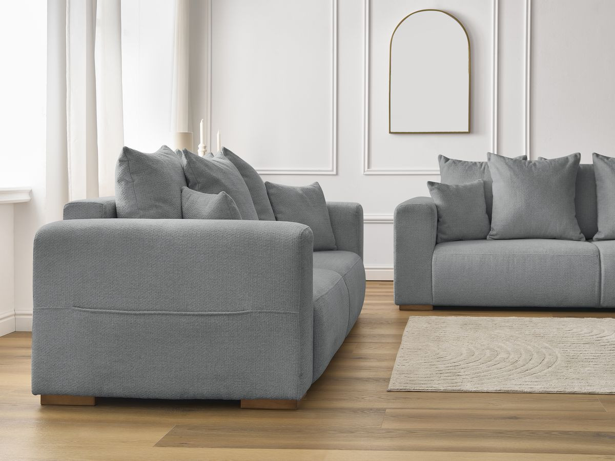 Ensemble canapé droit fixe 3 + 2 places SIDONIE tissu chiné