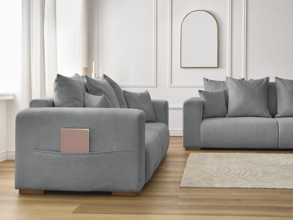 Ensemble canapé droit fixe 3 + 2 places SIDONIE tissu chiné