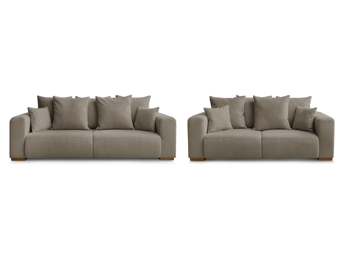 Ensemble canapé droit fixe 3 + 2 places SIDONIE tissu chiné