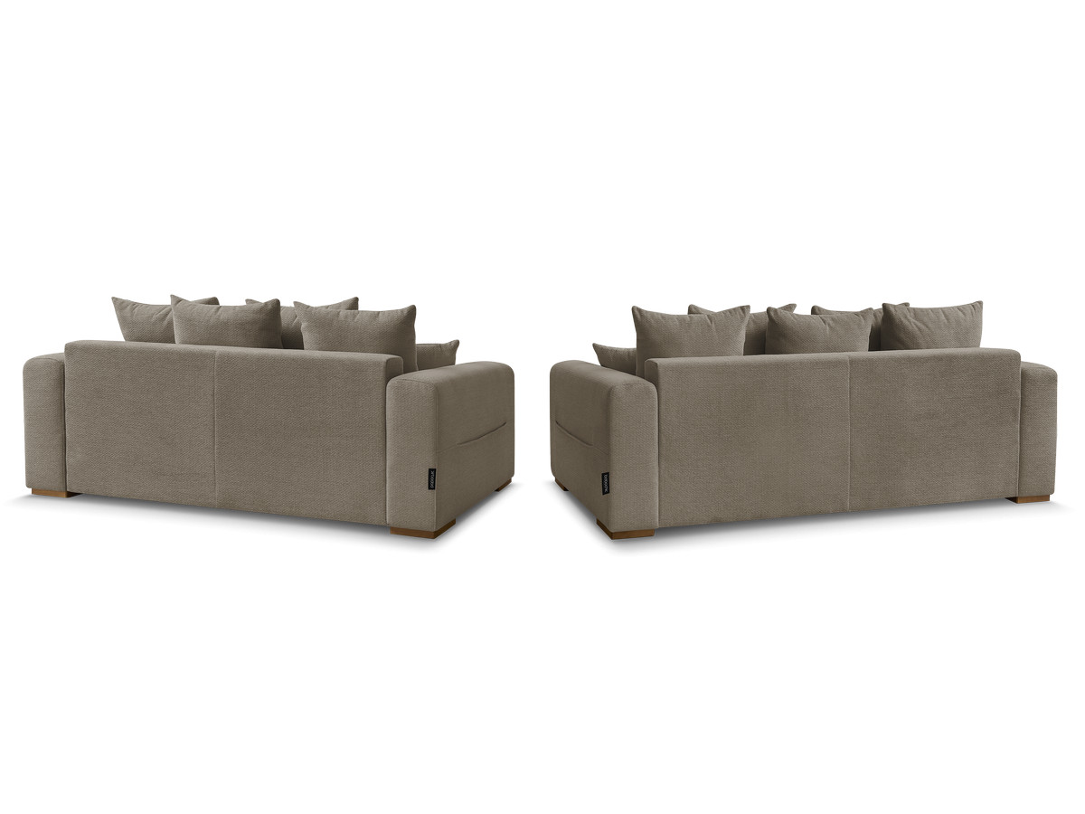 Ensemble canapé droit fixe 3 + 2 places SIDONIE tissu chiné