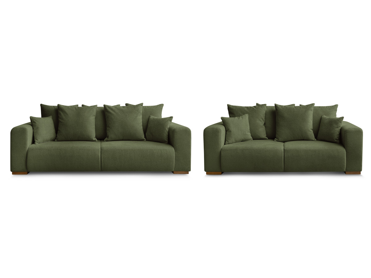 Ensemble canapé droit fixe 3 + 2 places SIDONIE tissu chiné