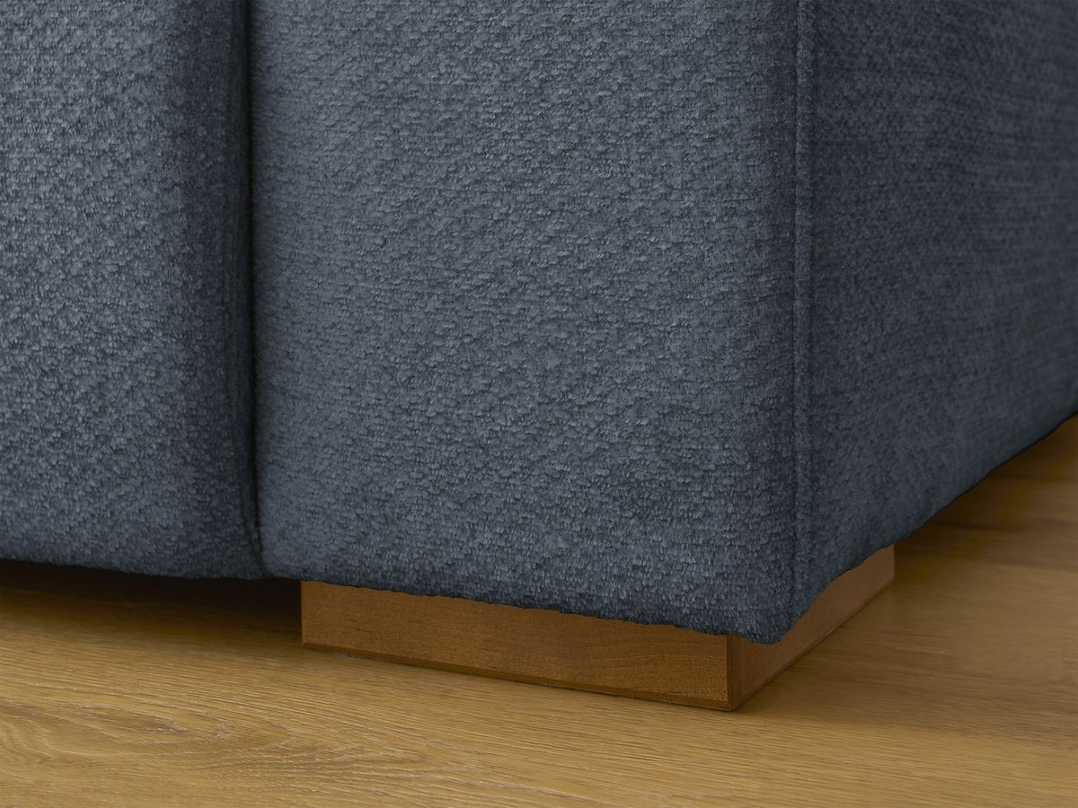 Ensemble canapé droit fixe 3 + 2 places SIDONIE tissu chiné avec pouf