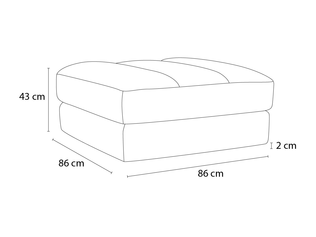 Pouf SIERRA tissu texturé
