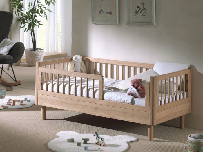 Lit enfant 70 x 140 cm ADELIA bois massif de chêne