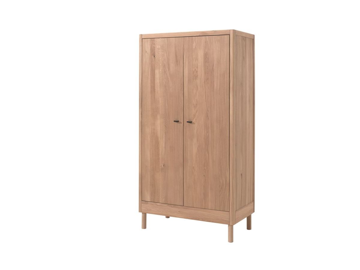 Armoire 2 portes 100 cm ADELIA bois massif de chêne