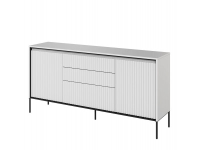 Ensemble LENARA avec buffet 166 cm + meuble TV 167 cm + table basse avec tasseaux et LED
