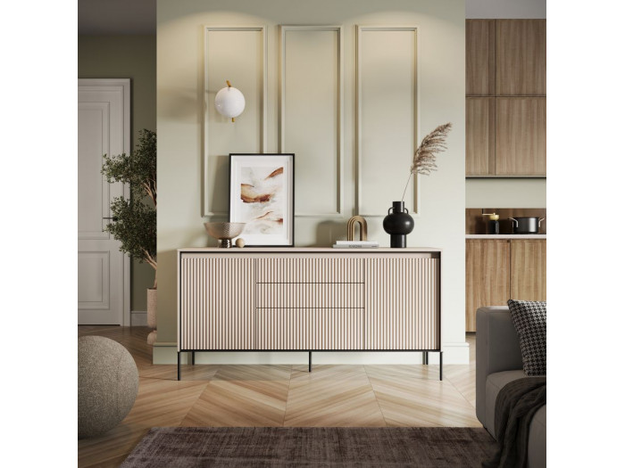 Buffet 2 portes 166 cm LENARA avec tasseaux