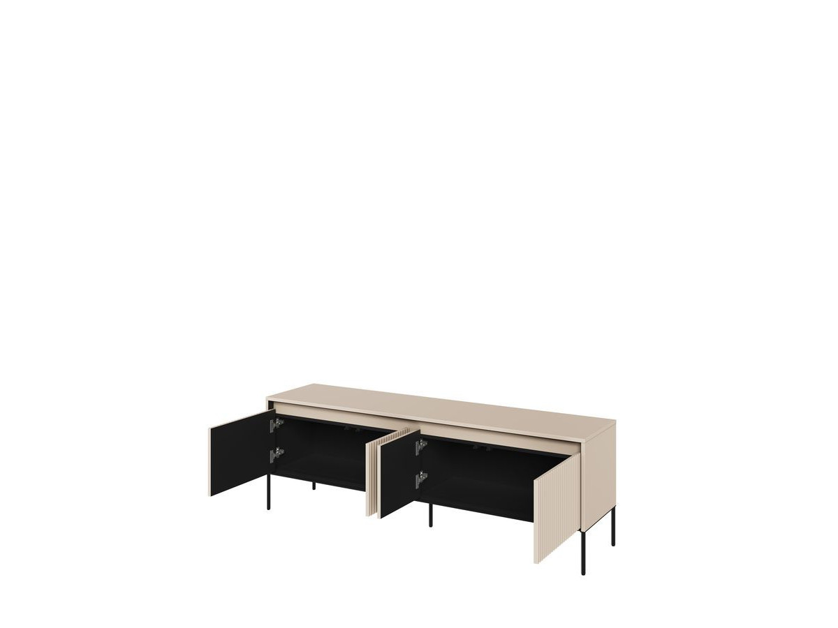 Ensemble LENARA avec buffet 166 cm + meuble TV 167 cm + table basse avec tasseaux et LED