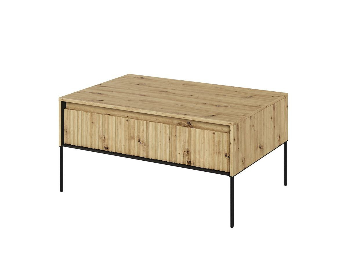 Ensemble LENARA avec buffet 166 cm + meuble TV 167 cm + table basse avec tasseaux et LED