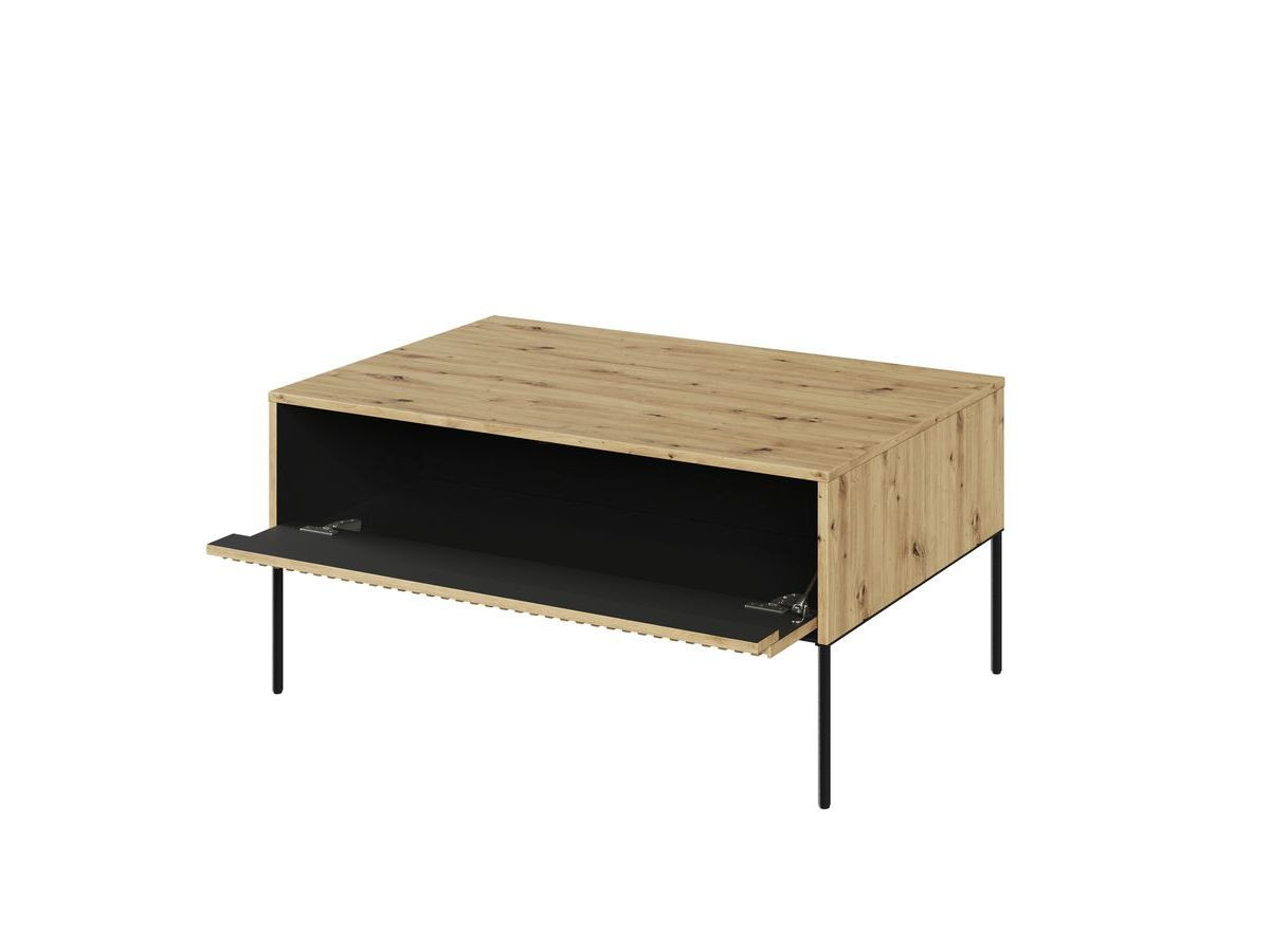 Ensemble LENARA avec buffet 166 cm + meuble TV 167 cm + table basse avec tasseaux et LED