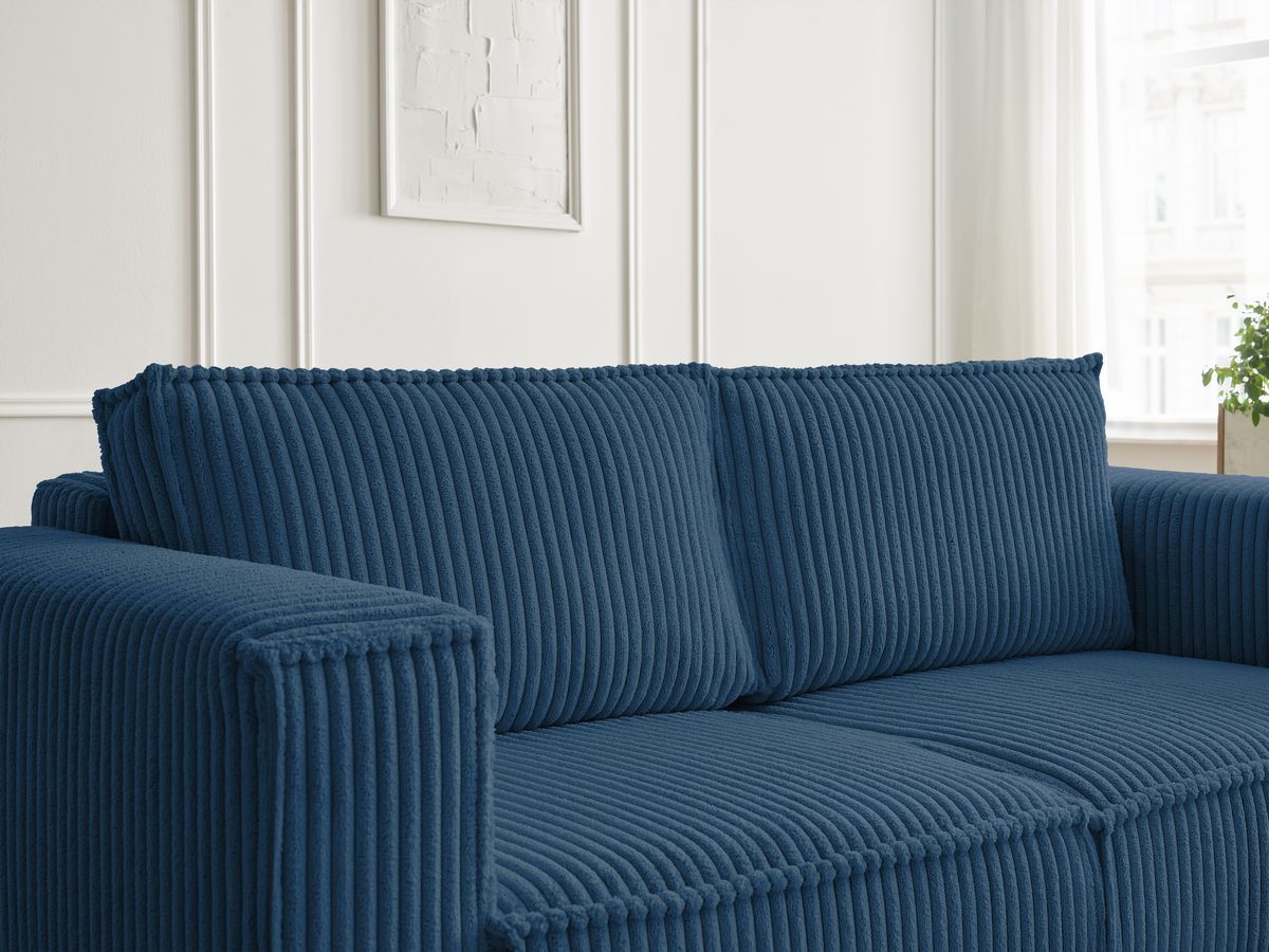 Ensemble canapé droit fixe 3 + 2 places CHELSEA gros côtelé doux