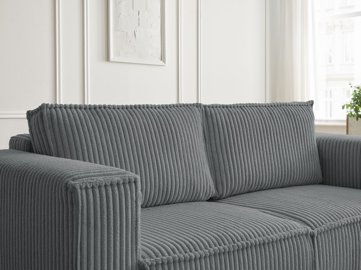 Ensemble canapé droit fixe 3 + 2 places CHELSEA gros côtelé doux