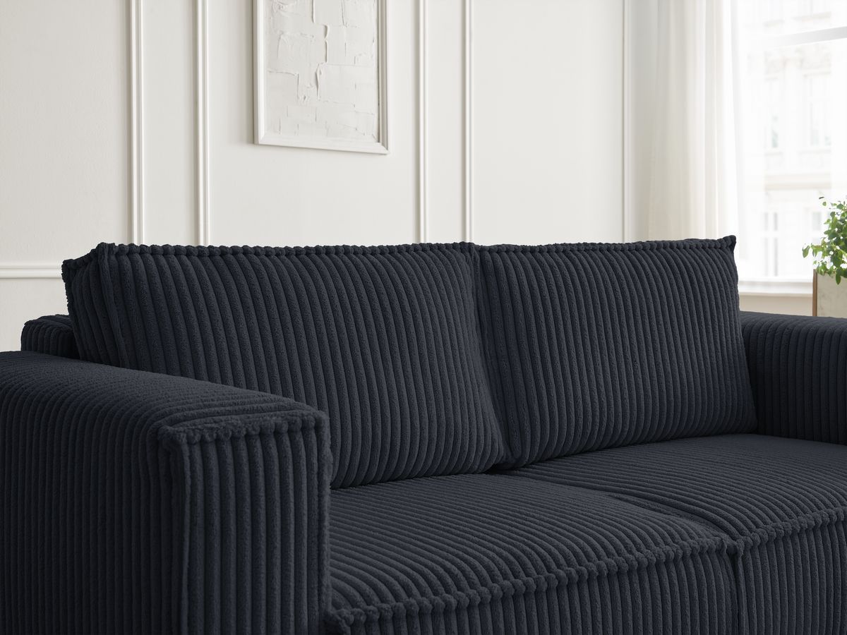 Ensemble canapé droit fixe 3 + 2 places CHELSEA gros côtelé doux