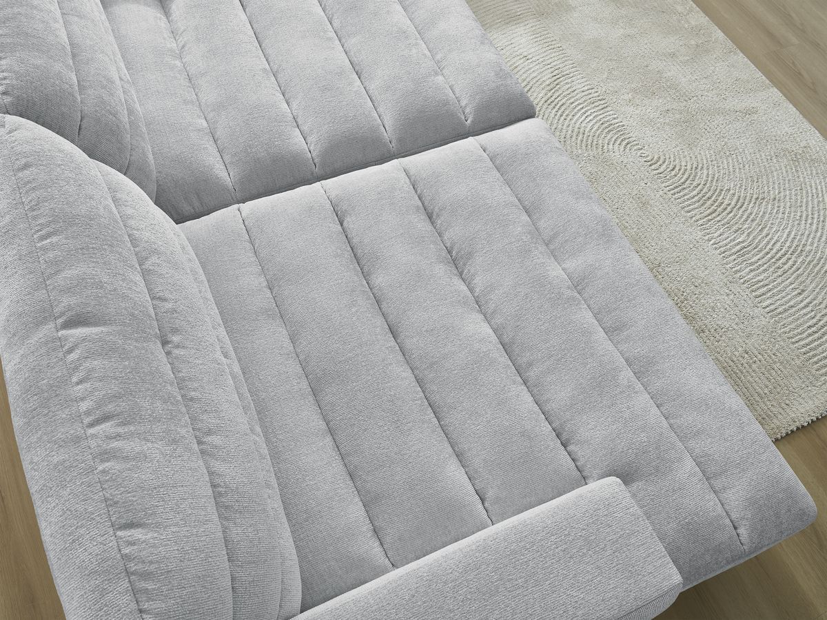 Canapé droit fixe 4 places SIERRA assise profonde tissu texturé