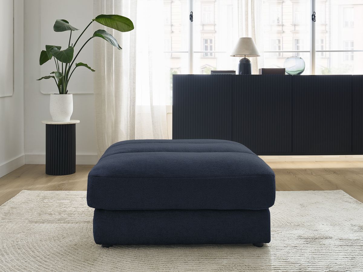 Pouf SIERRA texturé bleu foncé — vue 5
