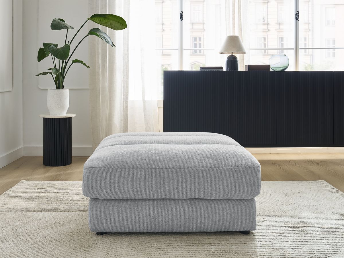 Pouf SIERRA texturé gris clair — vue 5