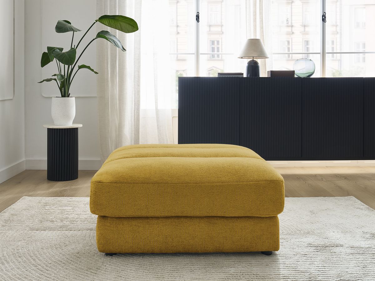 Pouf SIERRA texturé jaune — vue 5