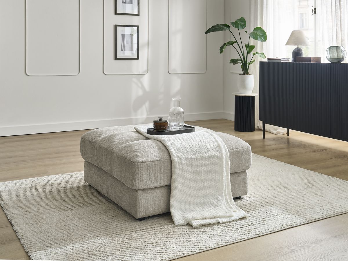 Pouf SIERRA tissu texturé
