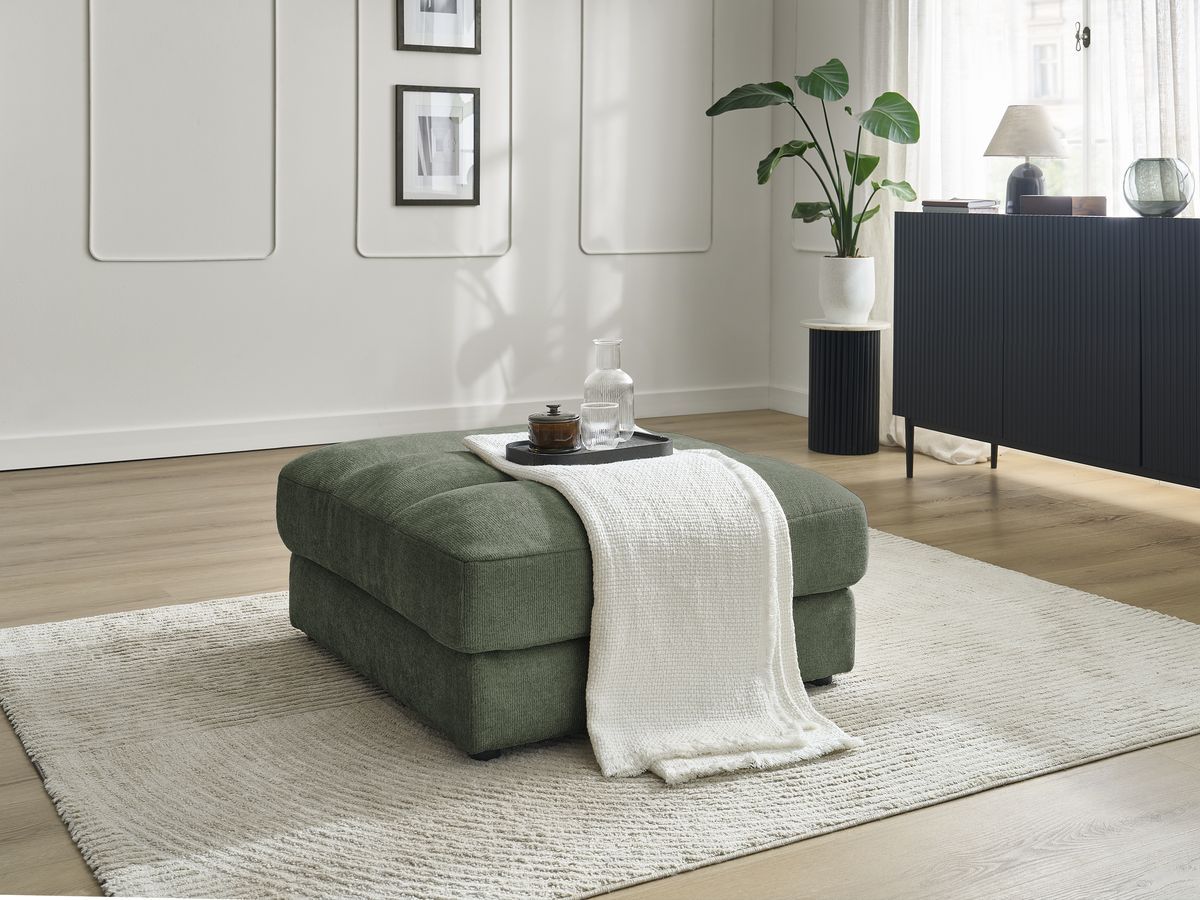 Pouf SIERRA tissu texturé