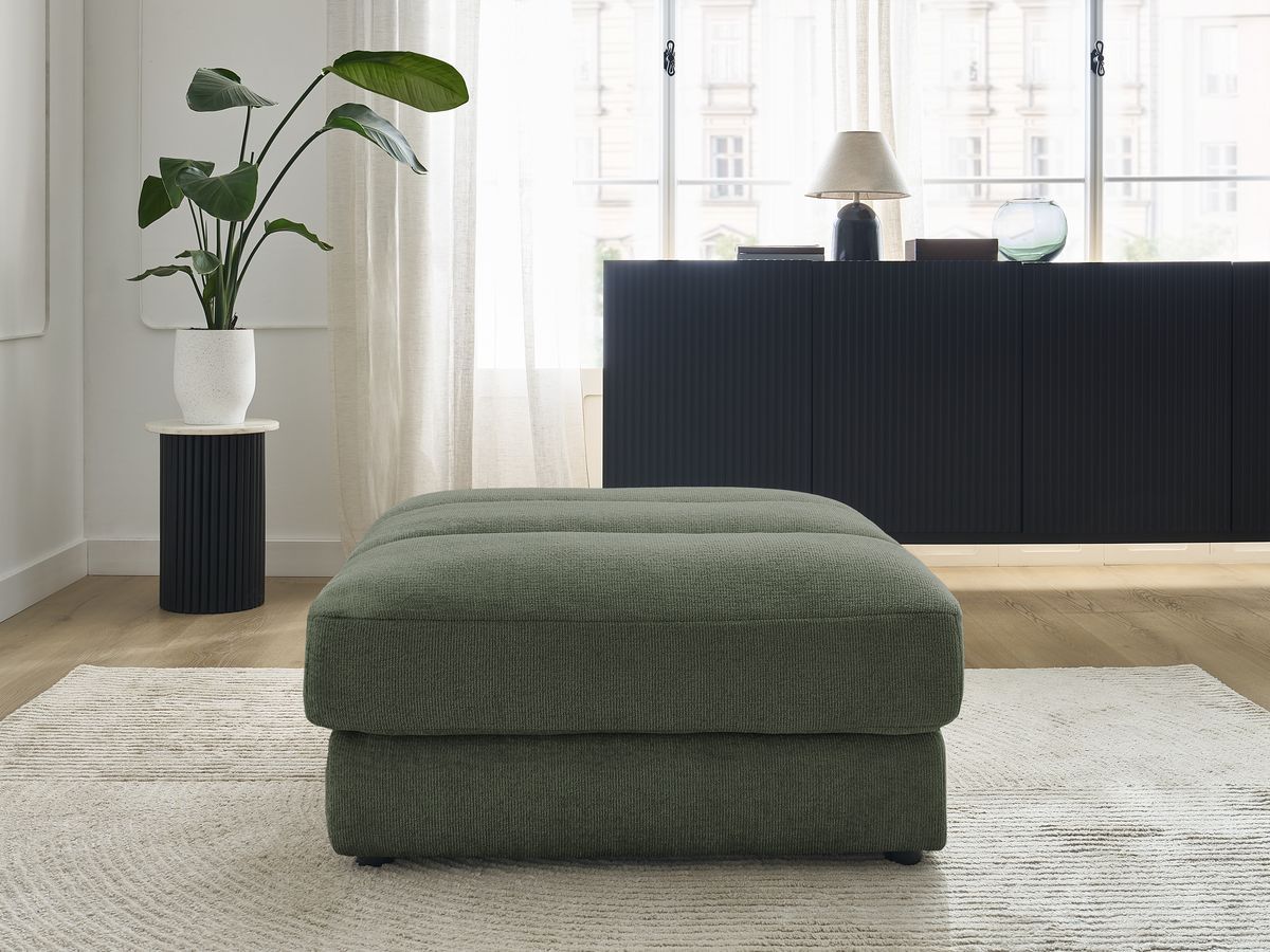 Pouf SIERRA texturé vert foncé — vue 5