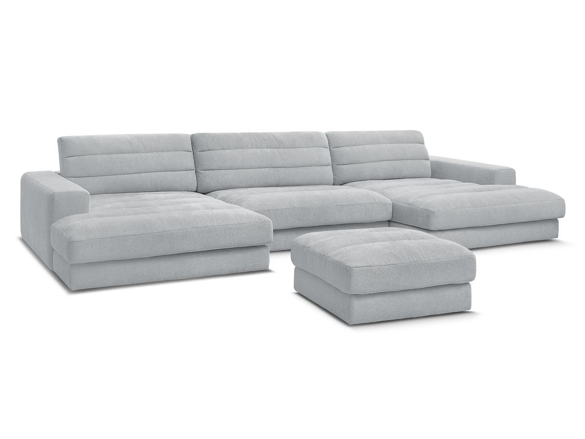Canapé droit fixe 3 places SIERRA tissu velours