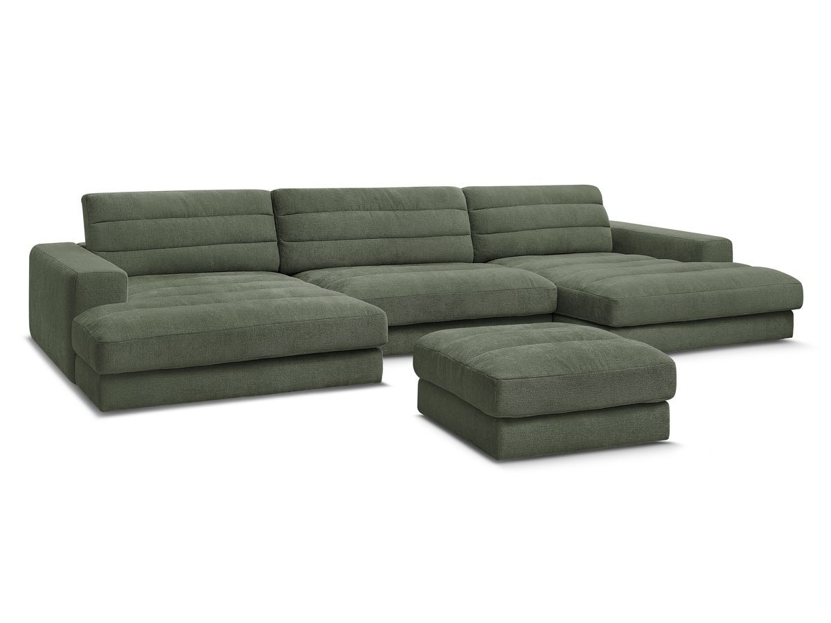 Canapé droit fixe 3 places SIERRA tissu velours