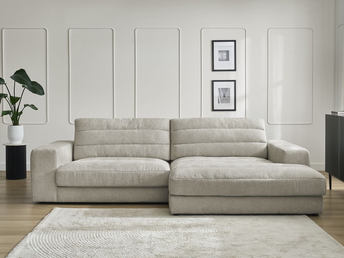 Canapé d'angle SIERRA texturé taupe — vue 5