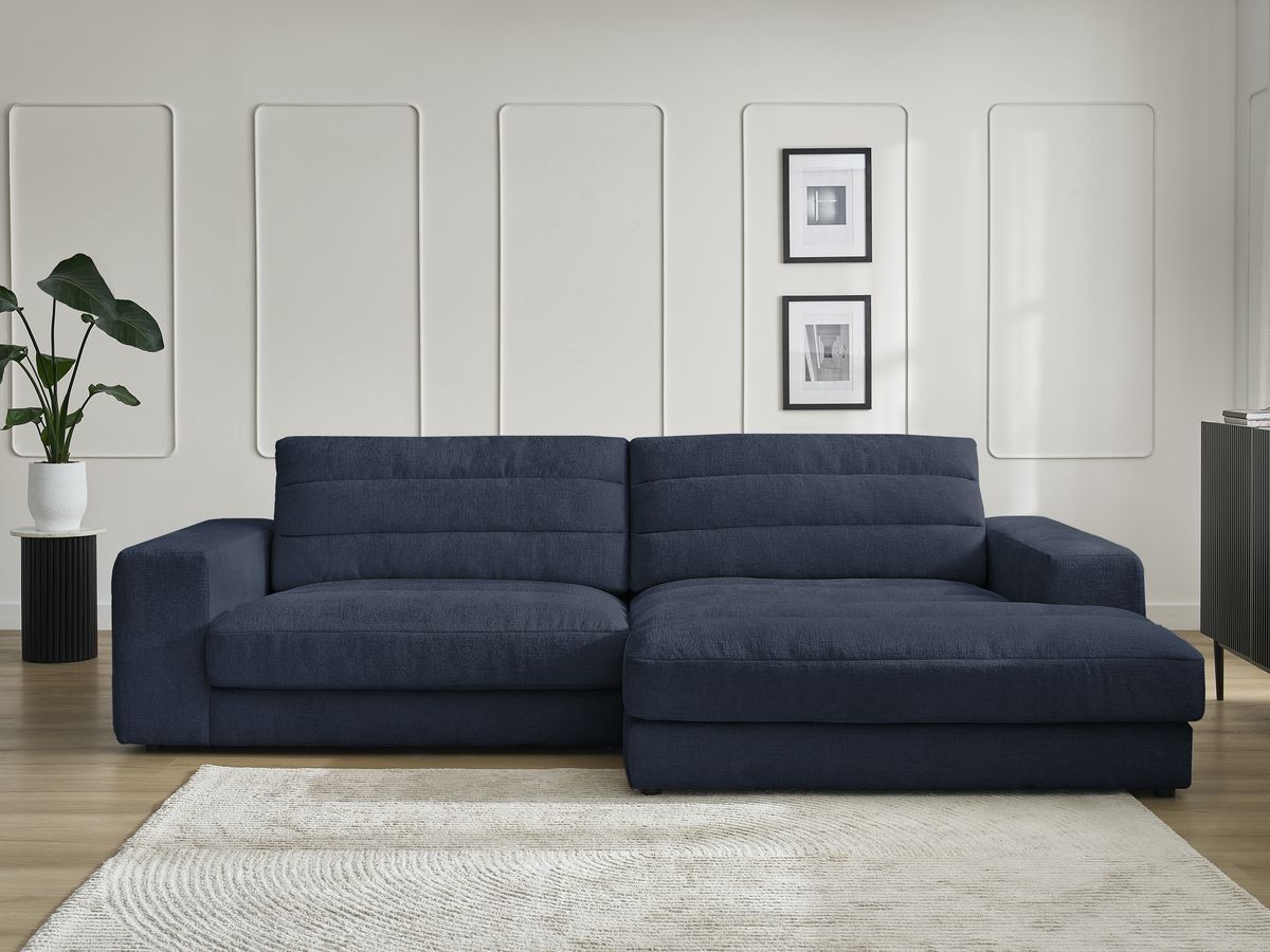 Canapé d'angle SIERRA texturé bleu foncé — vue 5