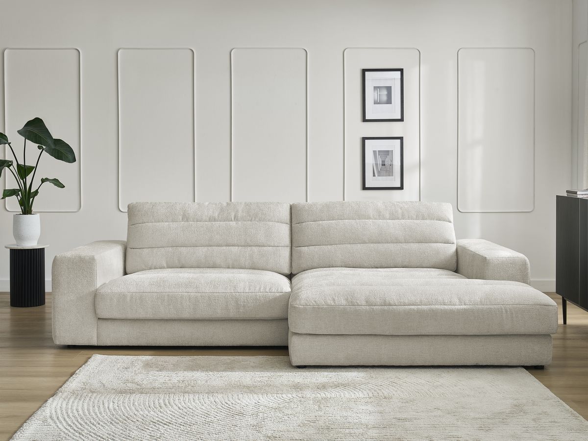 Canapé d'angle SIERRA texturé beige — vue 5