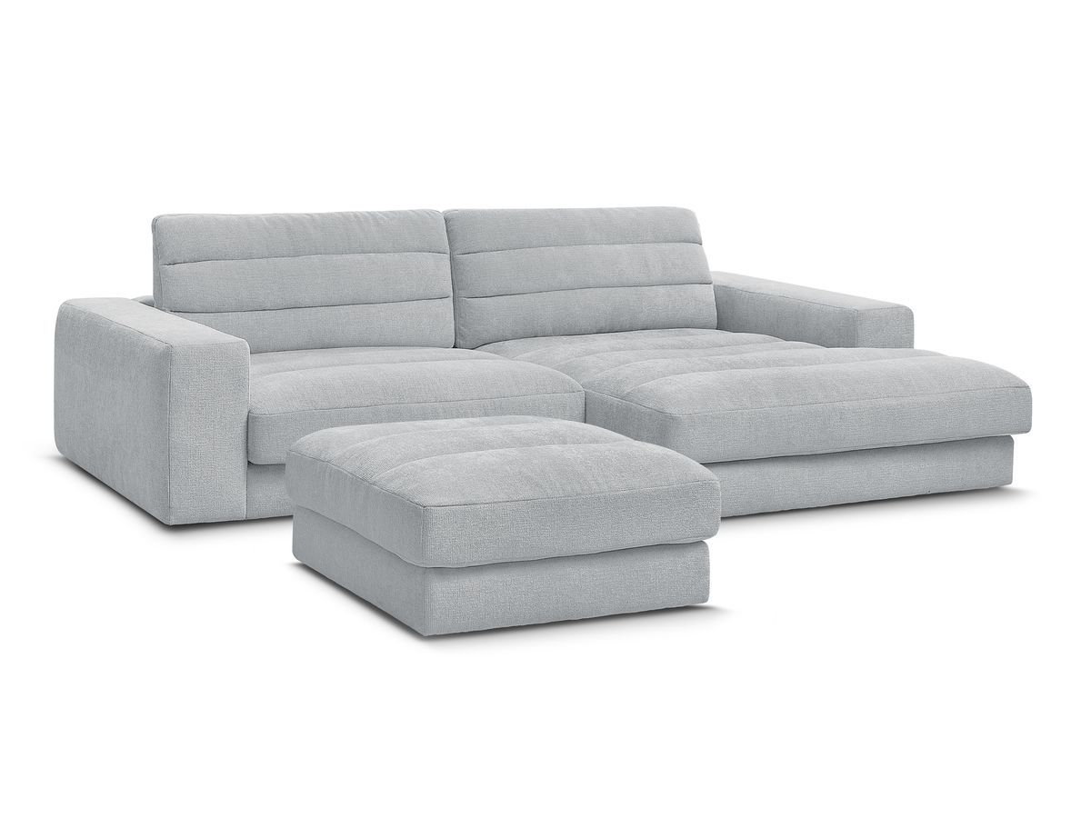 Canapé droit fixe 3 places SIERRA tissu velours