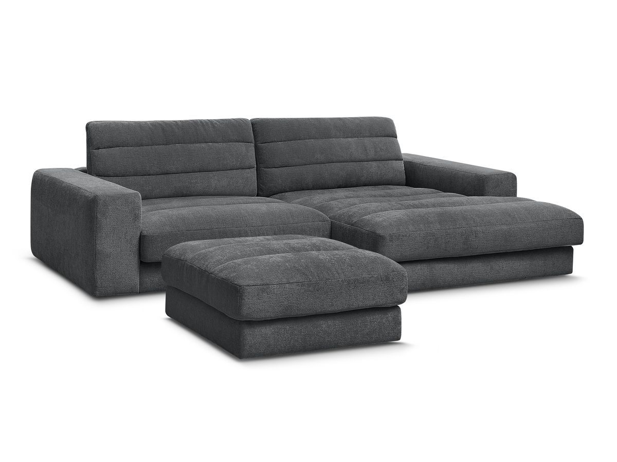 Canapé droit fixe 3 places SIERRA tissu velours