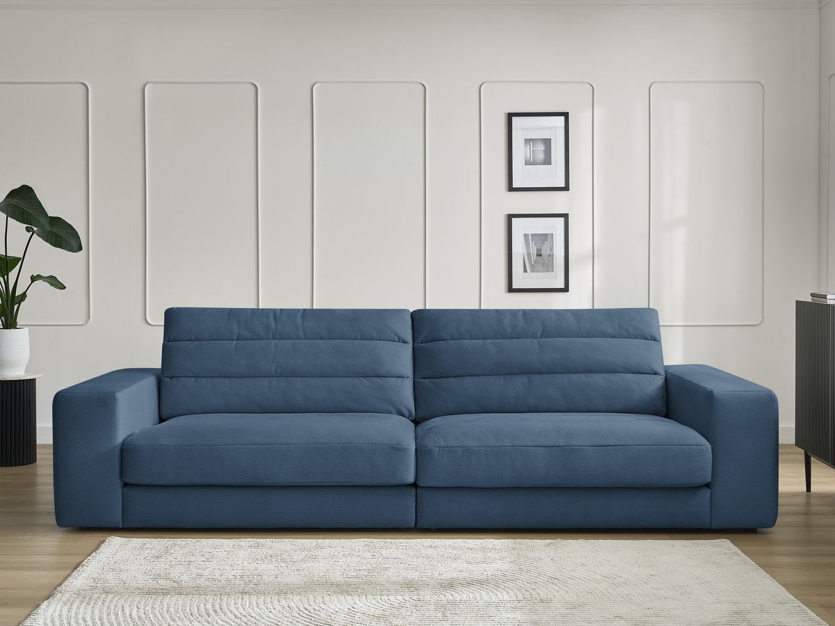 Canapé droit 3 places SIERRA velours bleu foncé — vue 5