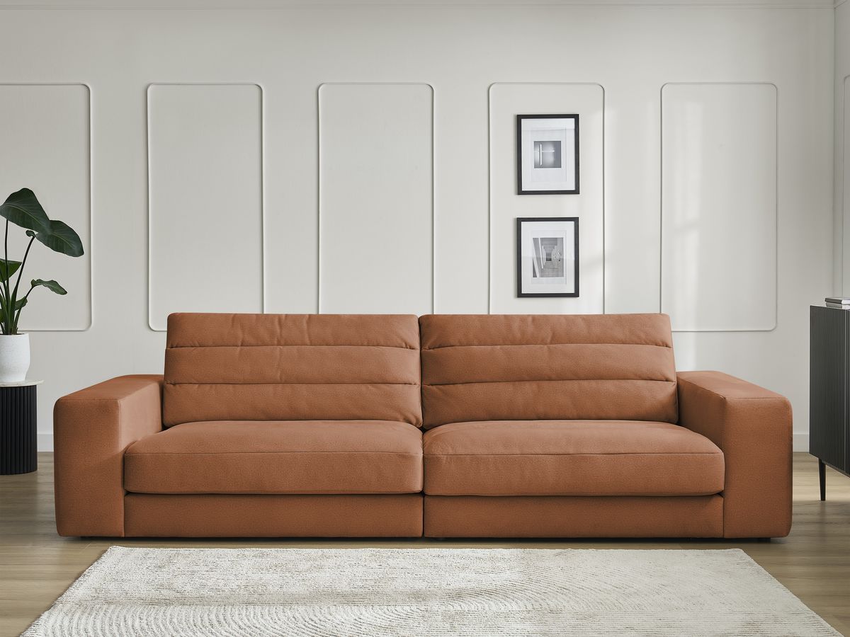 Canapé droit 3 places SIERRA velours orange — vue 5