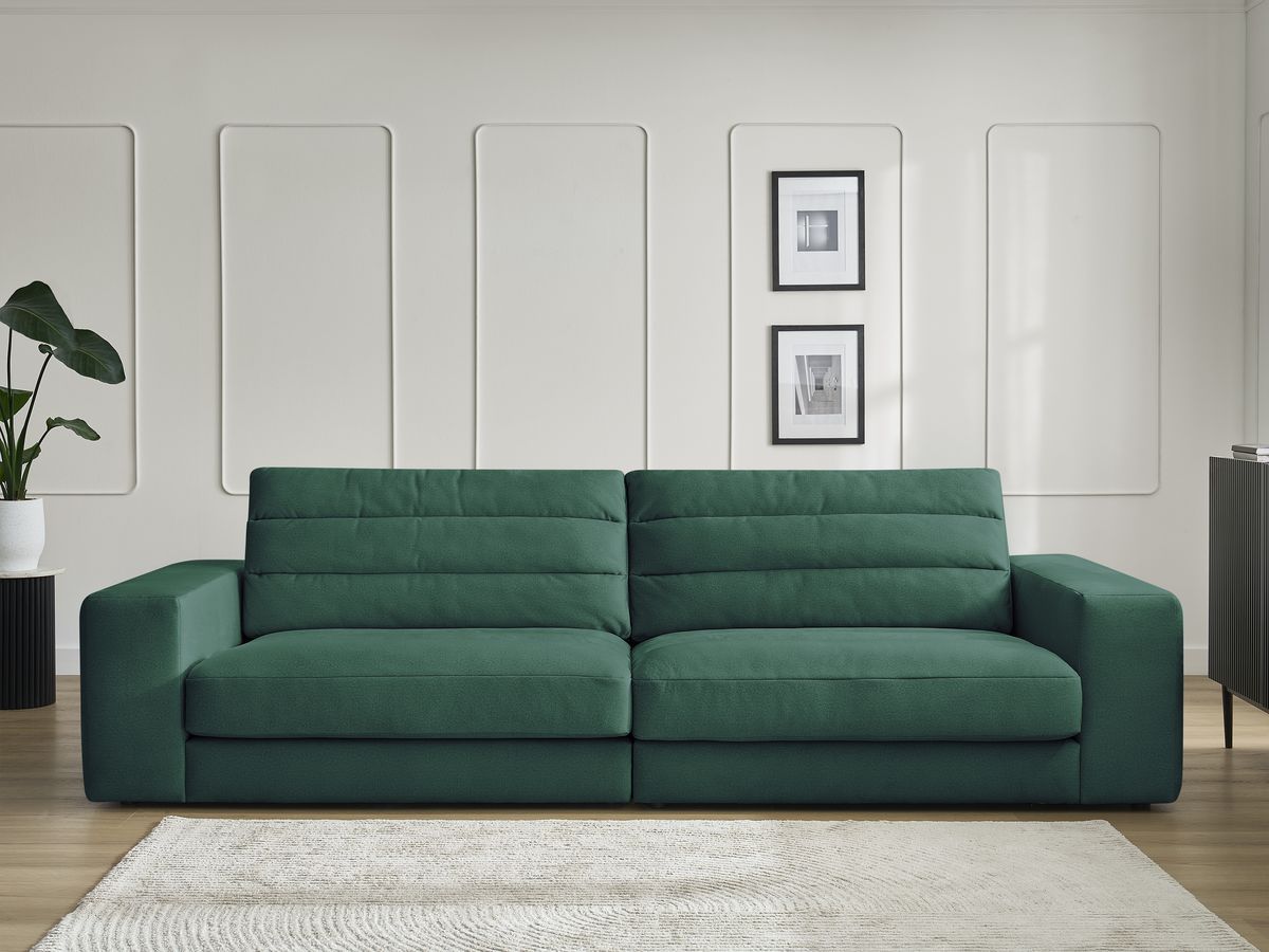 Canapé droit 3 places SIERRA velours vert foncé — vue 5