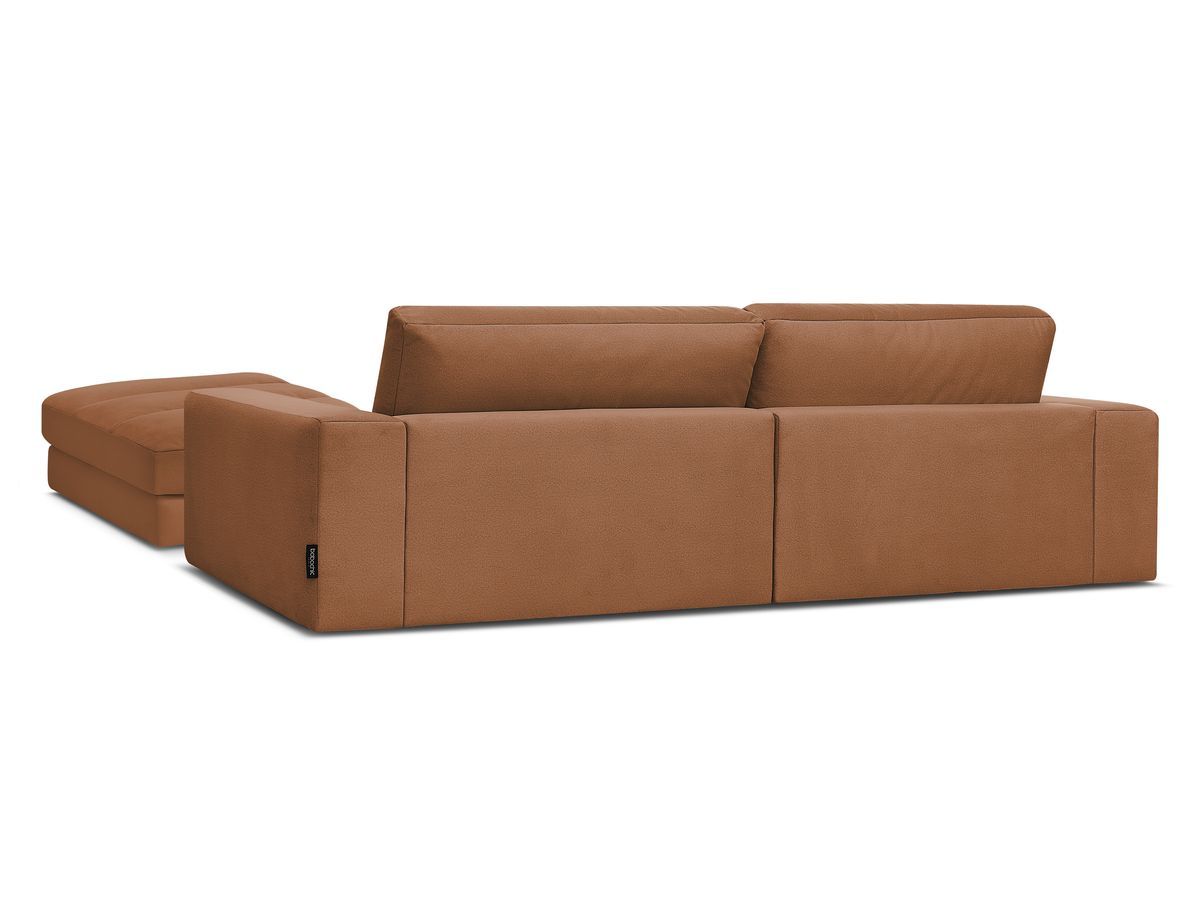 Canapé droit fixe 3 places SIERRA velours avec pouf