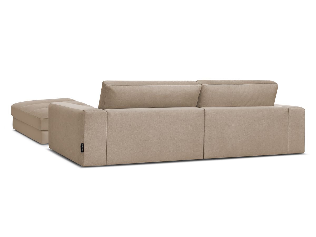 Canapé droit fixe 3 places SIERRA velours avec pouf