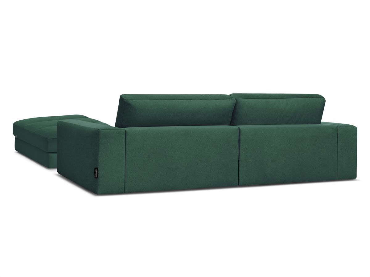 Canapé droit fixe 3 places SIERRA velours avec pouf