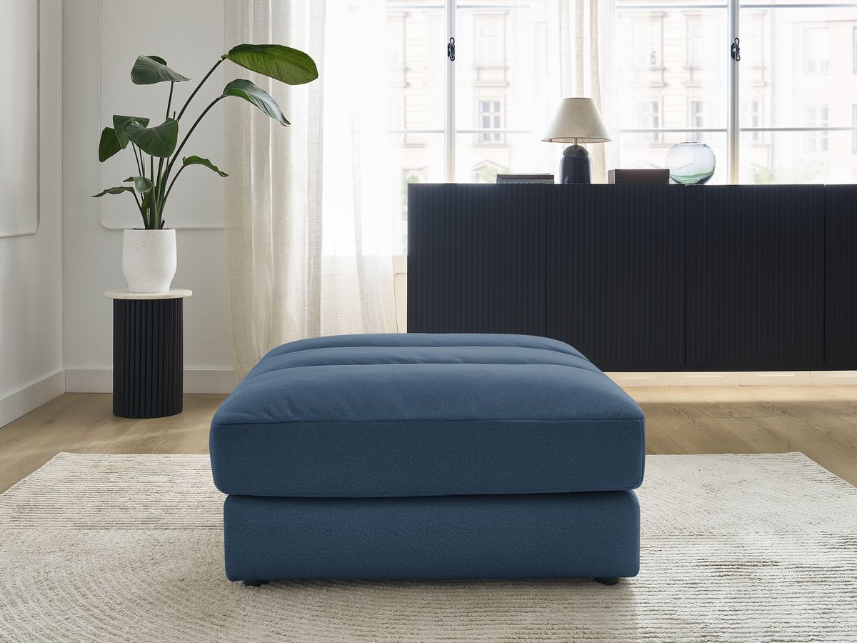 Pouf SIERRA velours bleu foncé — vue 4