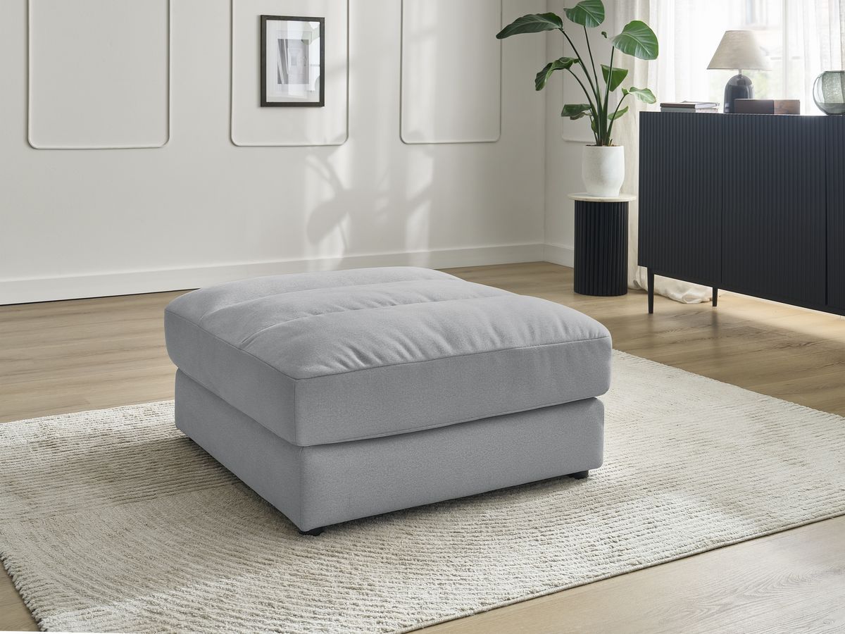 Pouf SIERRA velours gris clair — vue 5