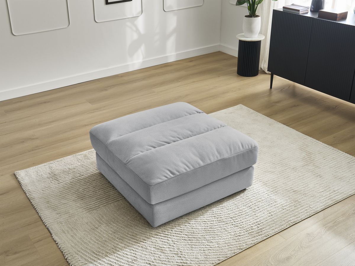 Pouf SIERRA velours gris clair — vue 6