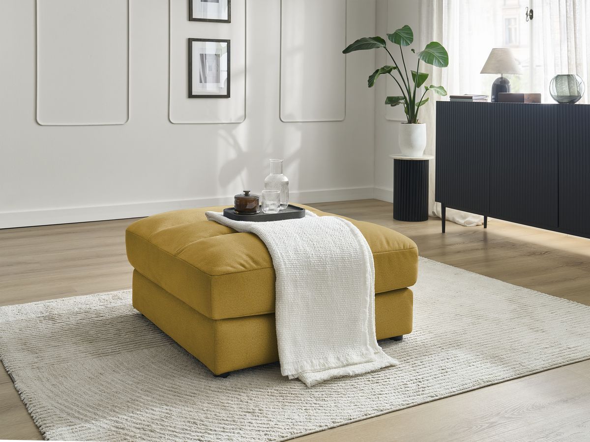 Pouf SIERRA velours jaune