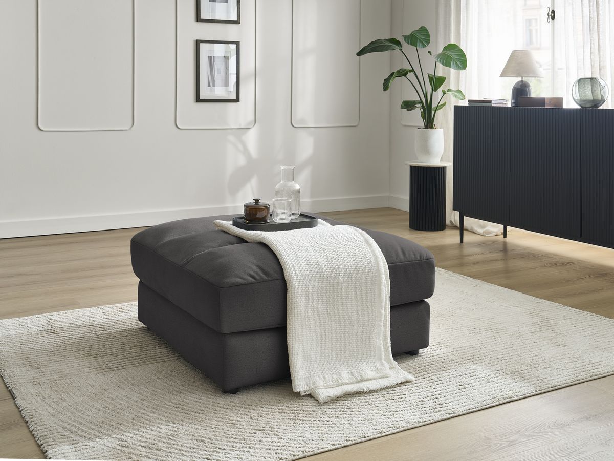 Pouf SIERRA velours noir