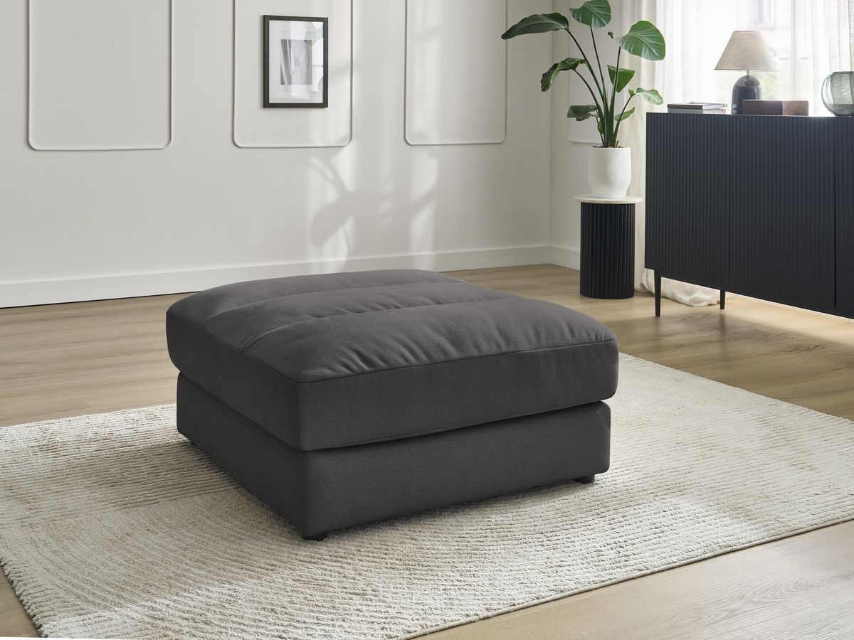 Pouf SIERRA velours noir — vue 4