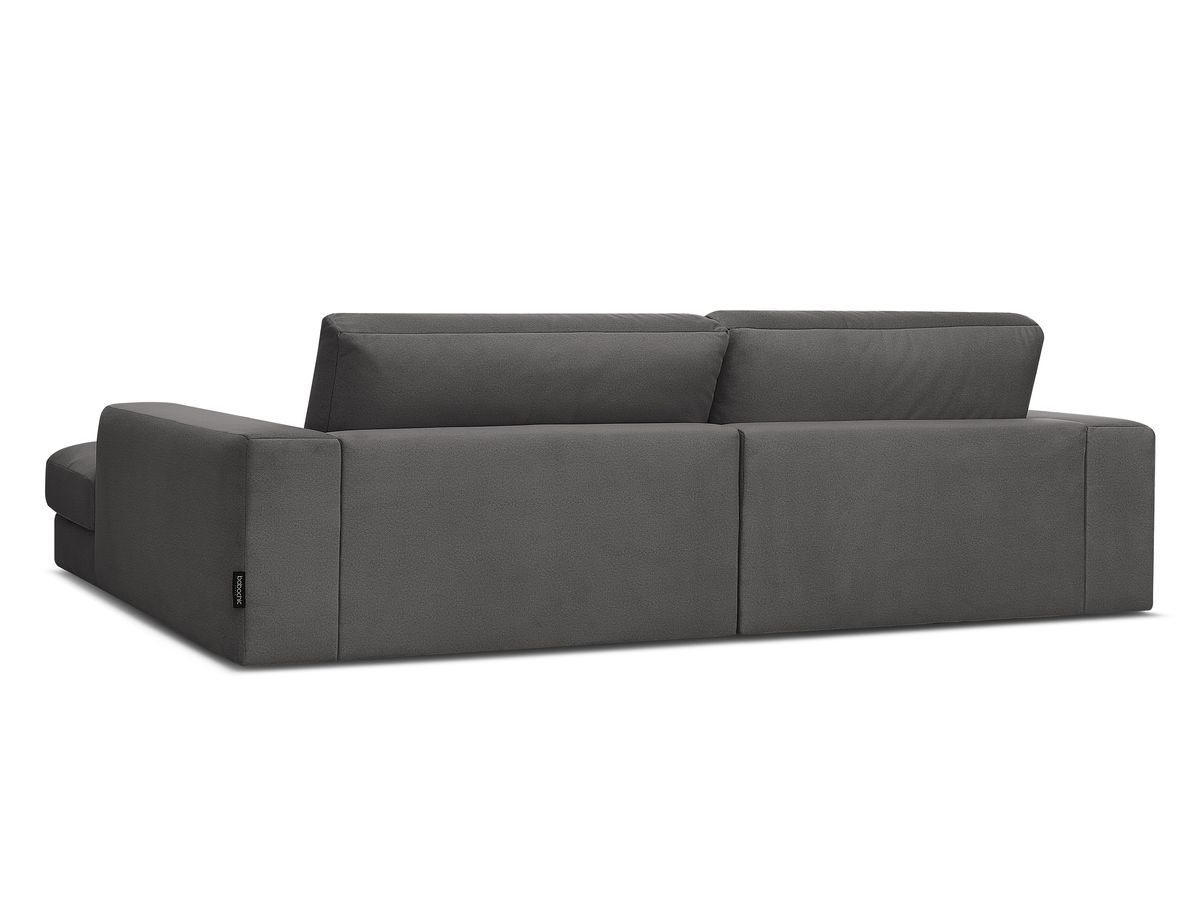 Canapé droit fixe 4 places SIERRA assise profonde velours