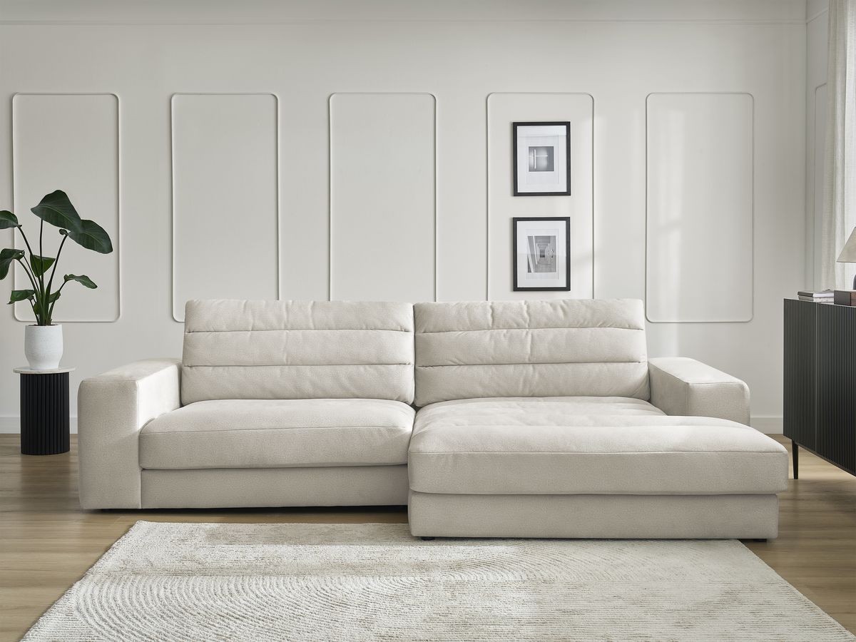 Canapé d'angle SIERRA velours beige — vue 5