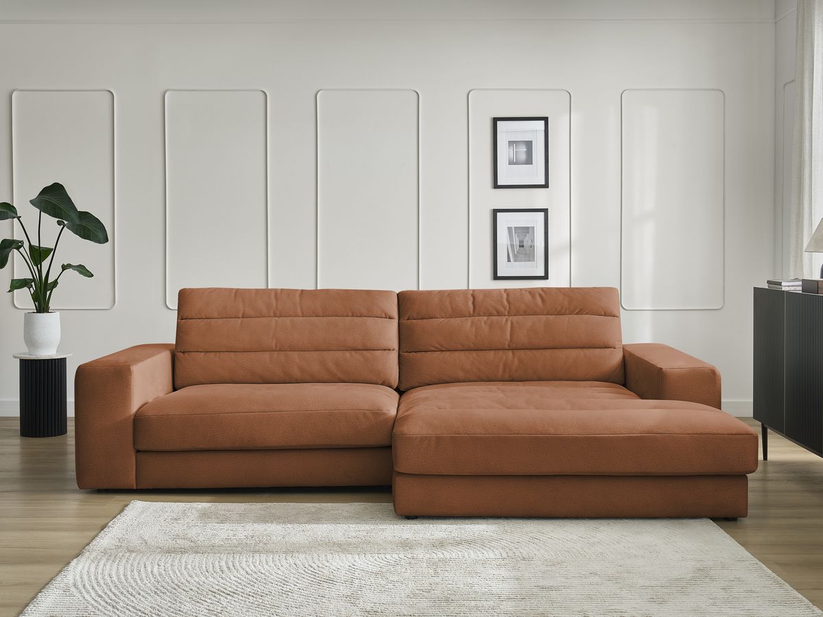 Canapé d'angle SIERRA velours orange — vue 5