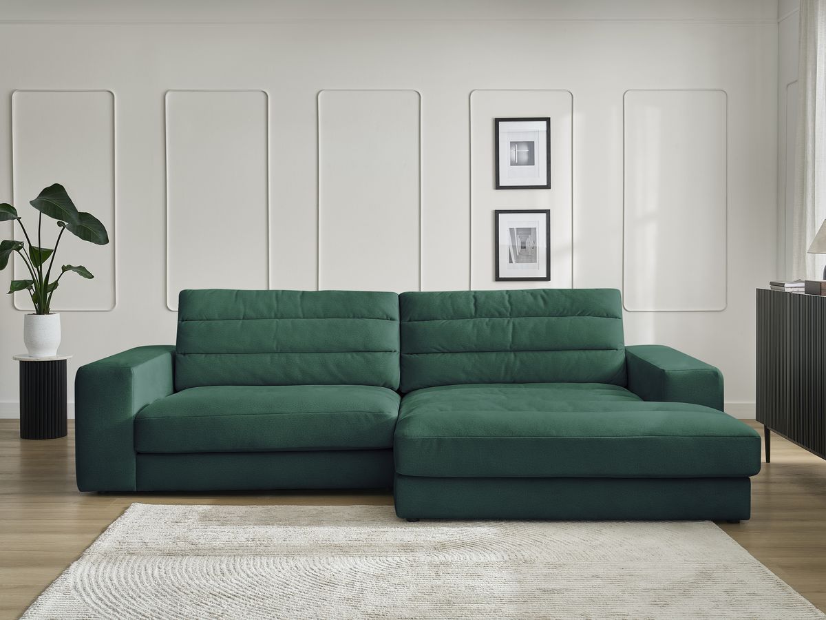 Canapé d'angle SIERRA velours vert foncé — vue 5